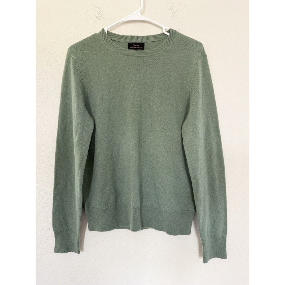 Quince Mongolian Cashmere Women’s Sweater Size Medium Green Organic Sustainable